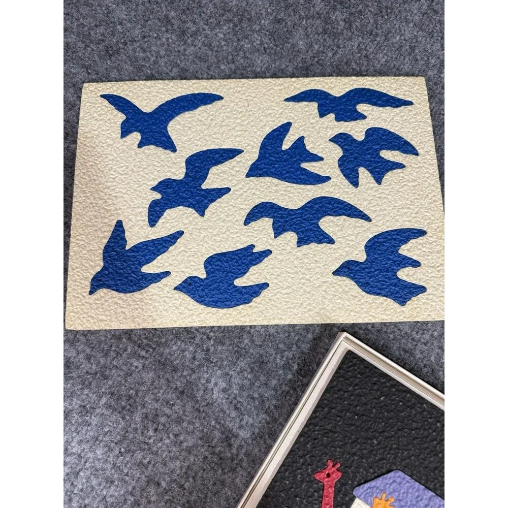 Vintage Lauri Crepe Foam Puzzle LOT of 5 – Noah’s Ark, Helicopter, Silhouettes
